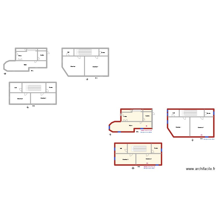 Maison de France Borius - audit Tnessim. Plan de 26 pièces et 590 m2