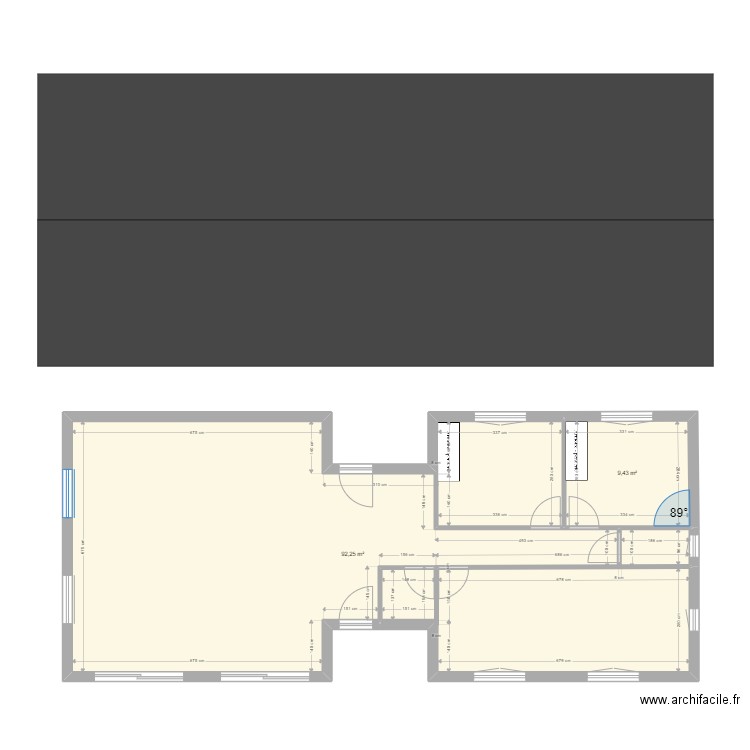 plan2. Plan de 2 pièces et 102 m2