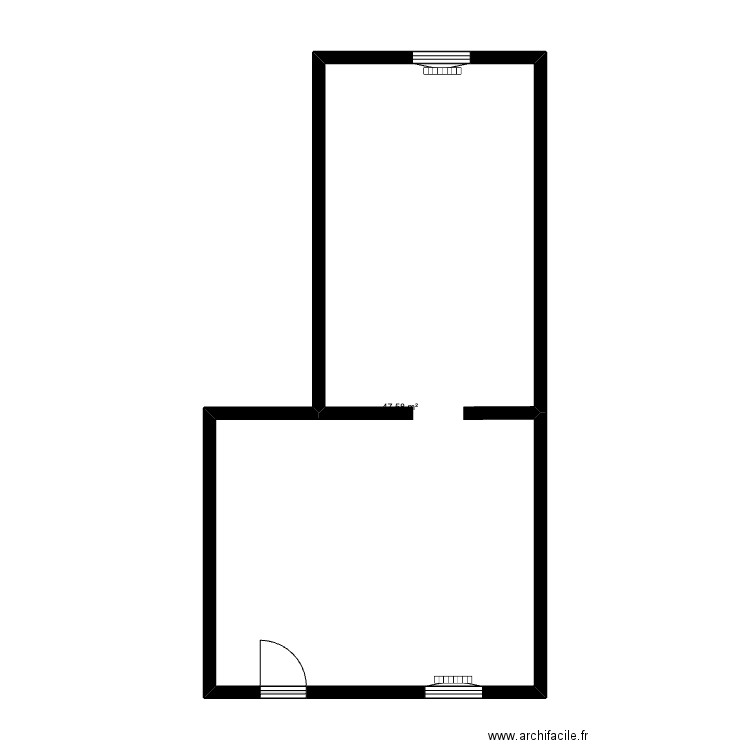 VIEUX LYON. Plan de 1 pièce et 48 m2