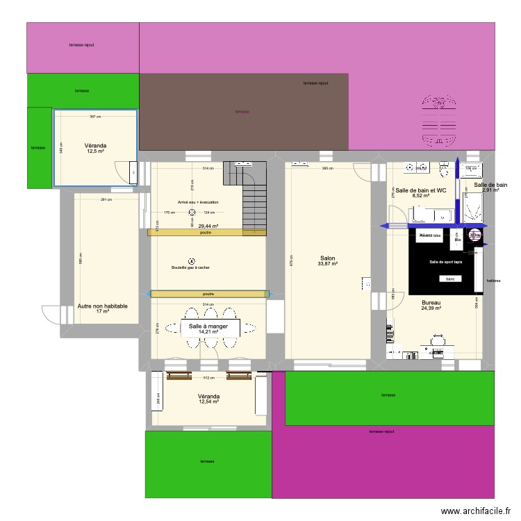 Plan maison 2025. Plan de 21 pièces et 395 m2