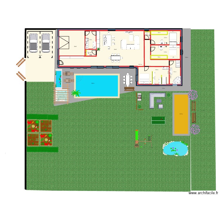 Maison veurey . Plan de 14 pièces et 313 m2