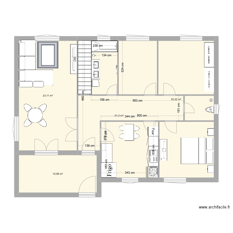 2 beausejour. Plan de 4 pièces et 97 m2