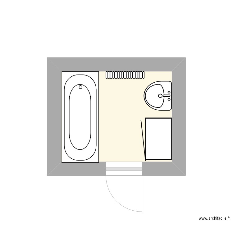 vad charpentier initial. Plan de 1 pièce et 3 m2