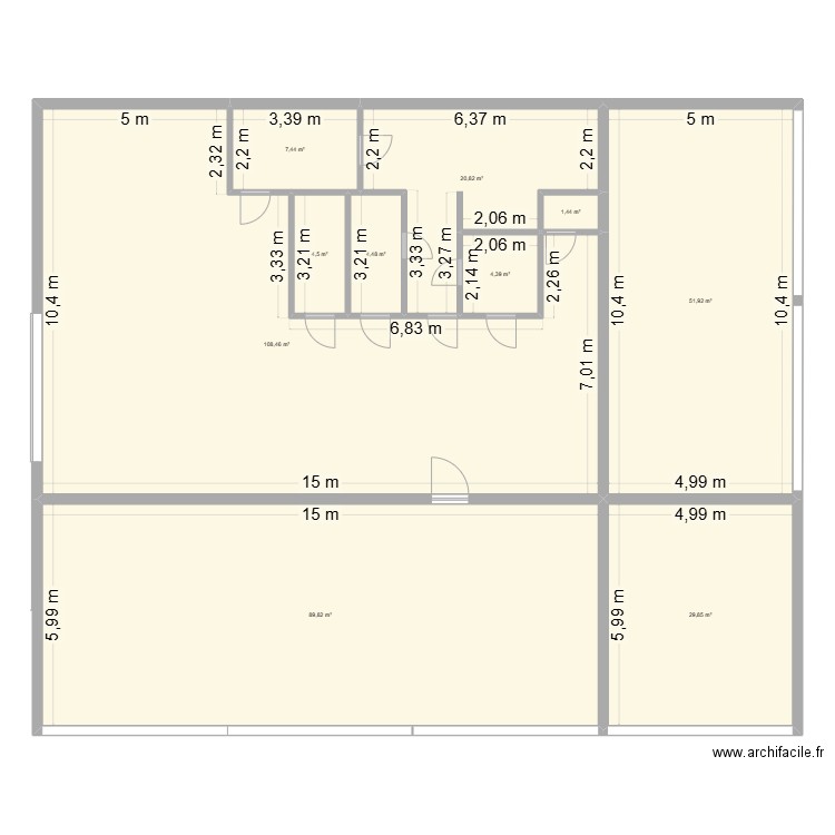 Ferme du somail. Plan de 10 pièces et 323 m2