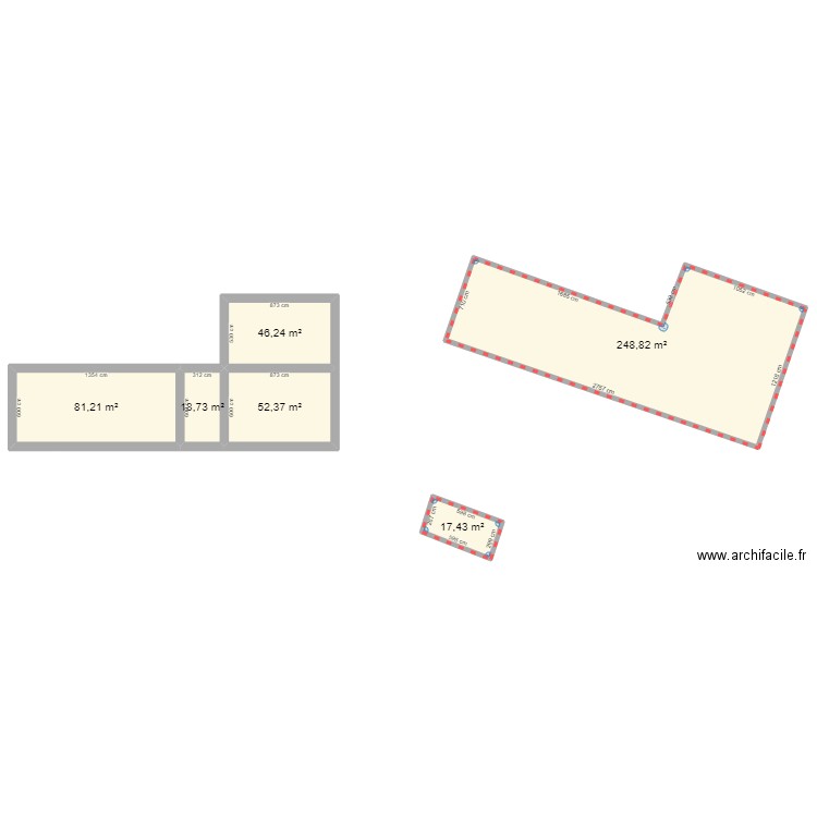 test poulpoul. Plan de 12 pièces et 930 m2