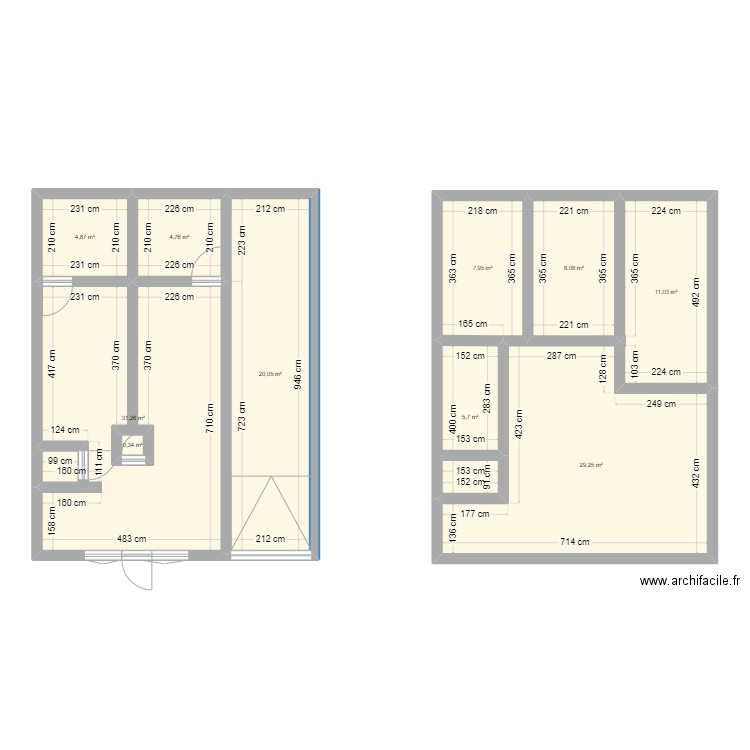 123. Plan de 10 pièces et 124 m2