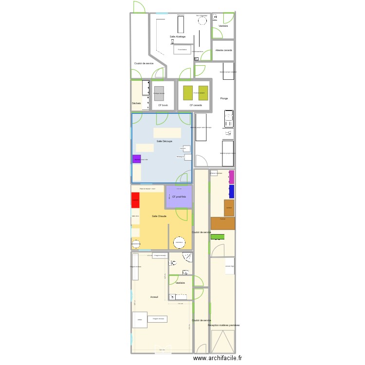 nouveau labo. Plan de 17 pièces et 253 m2