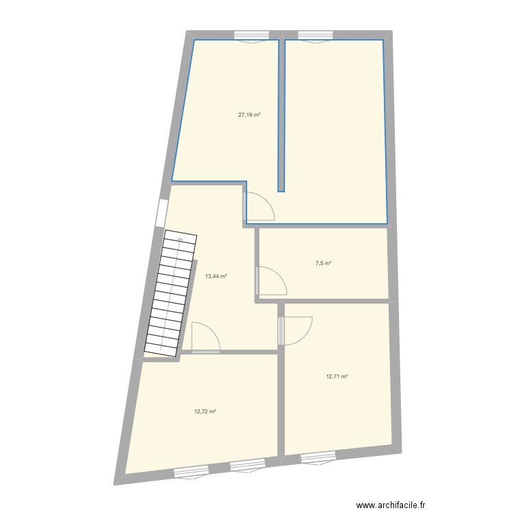 projet n°2 ARISTIDE. Plan de 9 pièces et 147 m2