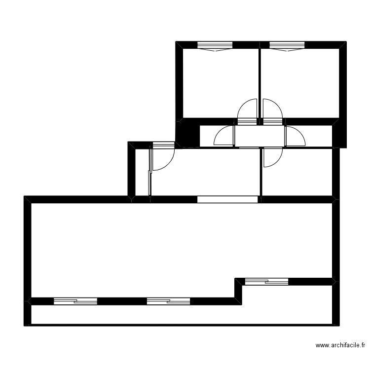 HOURS. Plan de 8 pièces et 70 m2