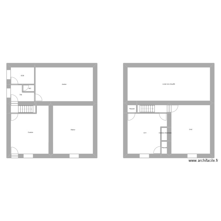 CHEHADE. Plan de 14 pièces et 174 m2