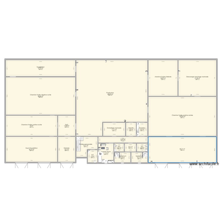 PROJET 1. Plan de 23 pièces et 786 m2