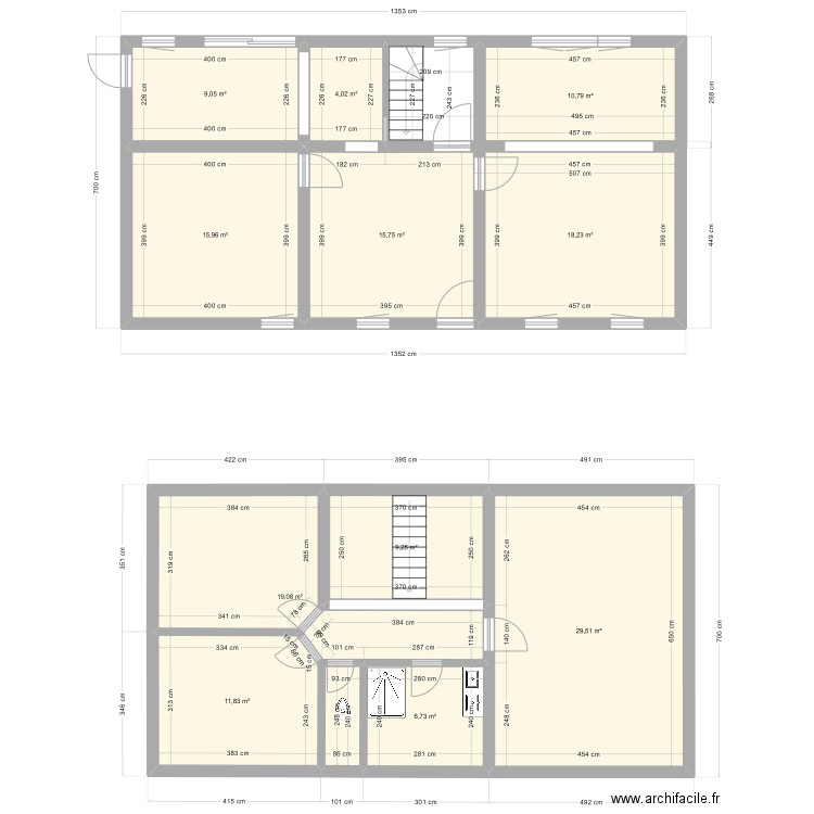 maison bergefosse. Plan de 11 pièces et 150 m2