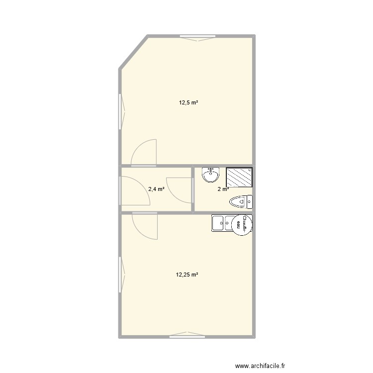 B1 Jean-Moulin. Plan de 4 pièces et 29 m2