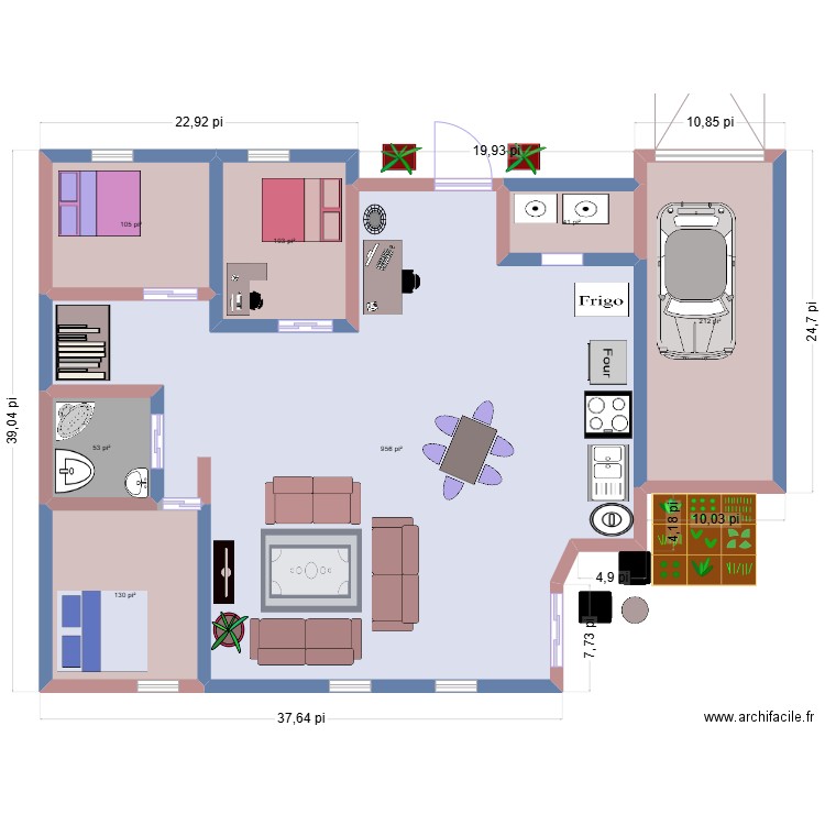 Maison de rêve. Plan de 7 pièces et 148 m2