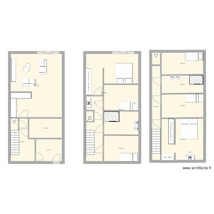 test6x12. Plan de 12 pièces et 184 m2