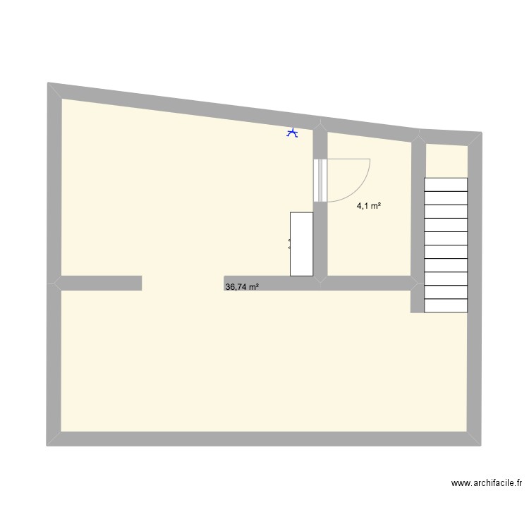 essai 1. Plan de 2 pièces et 41 m2