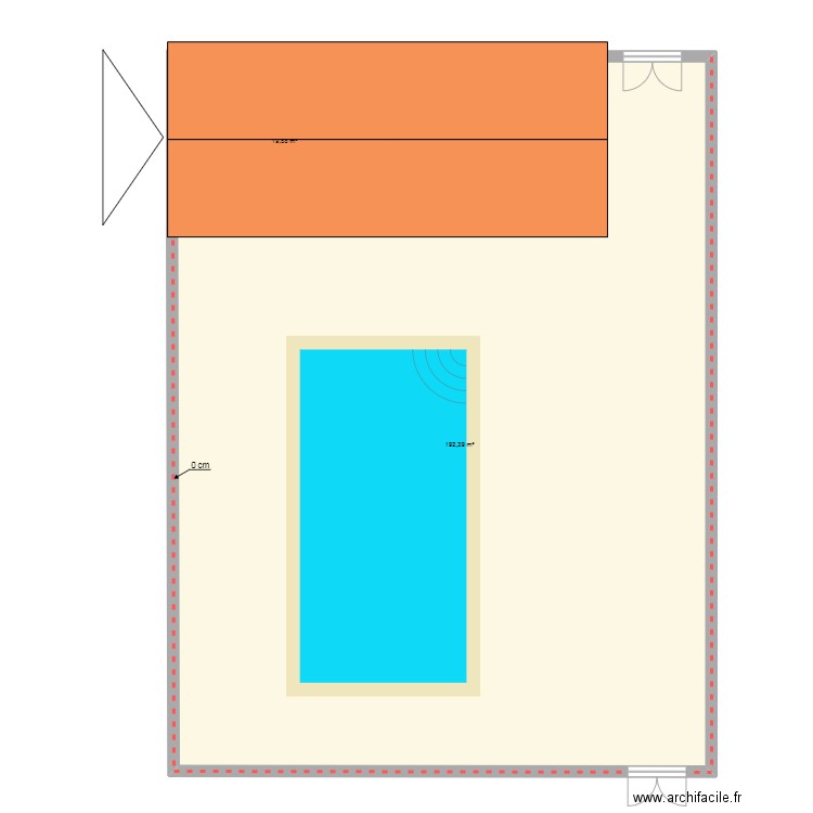 abri de jardin. Plan de 2 pièces et 212 m2