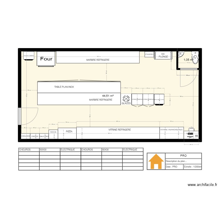 AEROGARE. Plan de 2 pièces et 46 m2