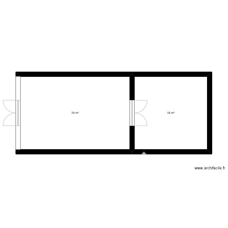 bts mco 2. Plan de 2 pièces et 40 m2