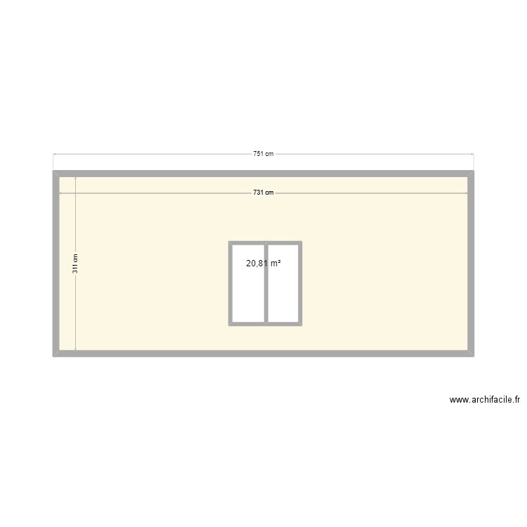 maison route. Plan de 3 pièces et 24 m2