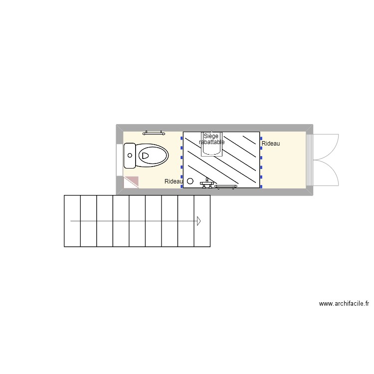 Projet_Peiffer. Plan de 1 pièce et 3 m2