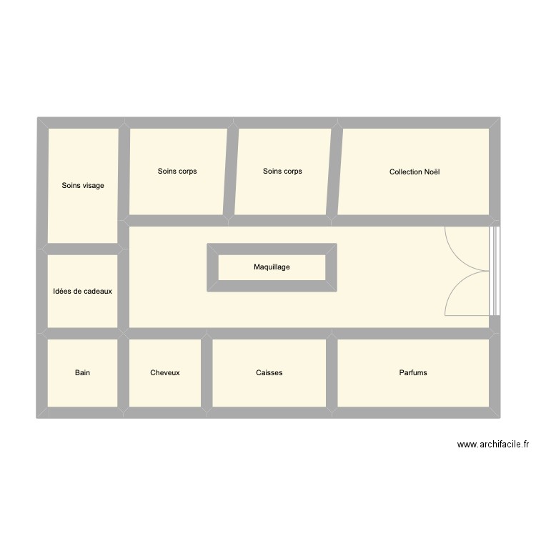 plan yves rocher. Plan de 11 pièces et 65 m2