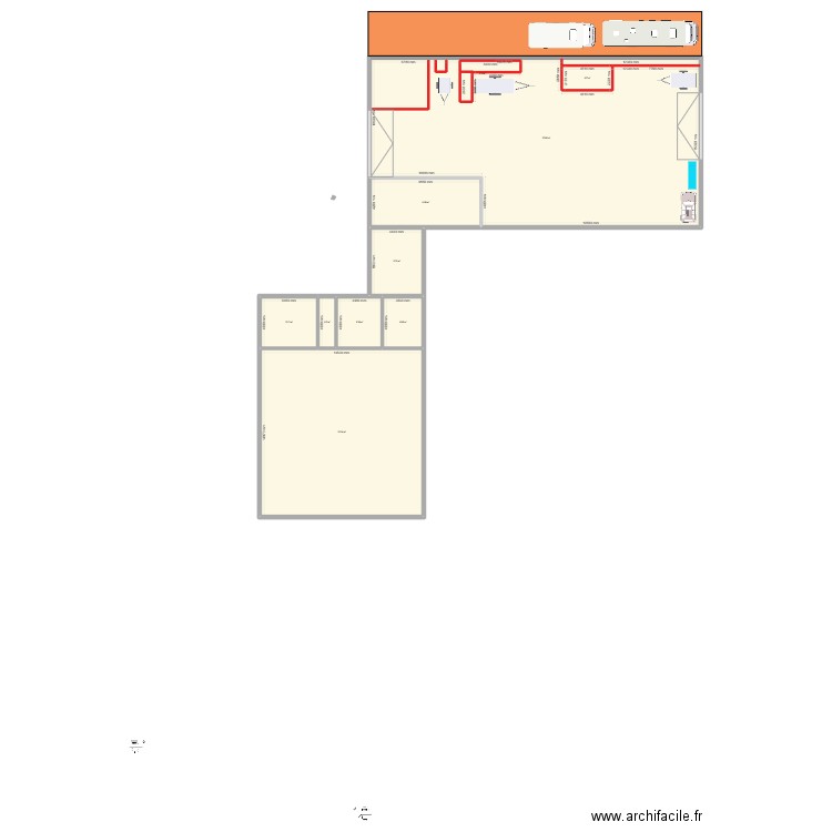 BATIMENT. Plan de 10 pièces et 757 m2