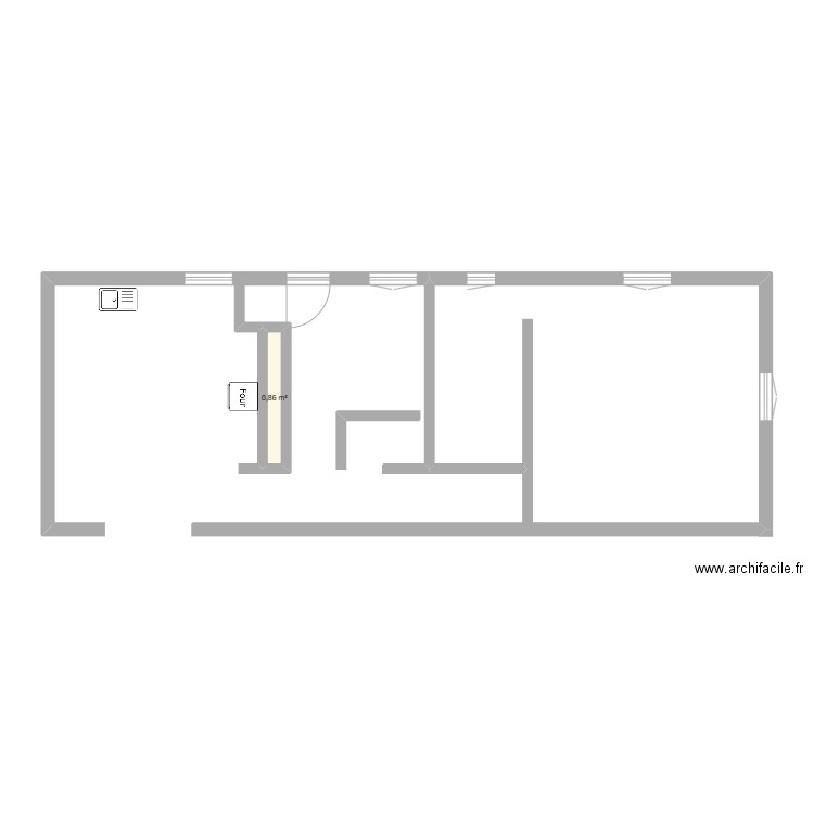 maison albane et stef. Plan de 1 pièce et 1 m2