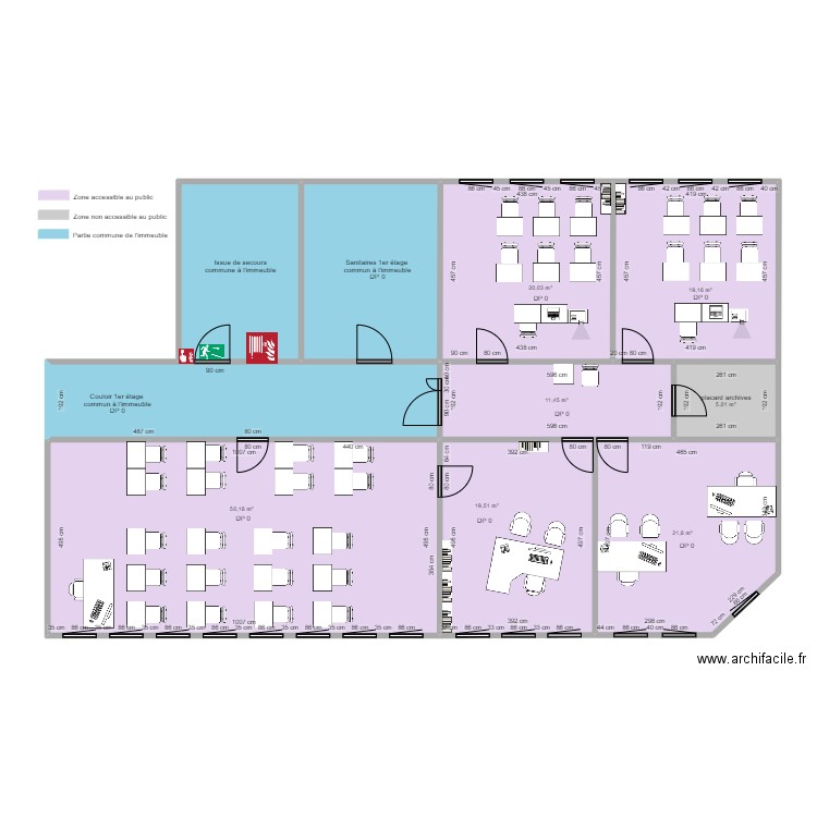 8-C VILLEURBANNE DANS L'EXISTANT. Plan de 10 pièces et 197 m2