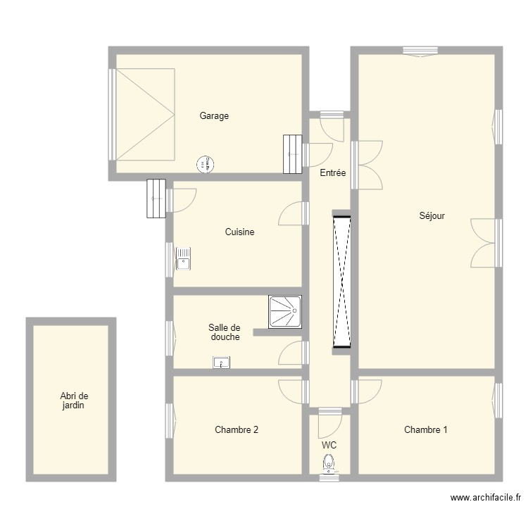 DURAND RDC . Plan de 9 pièces et 162 m2