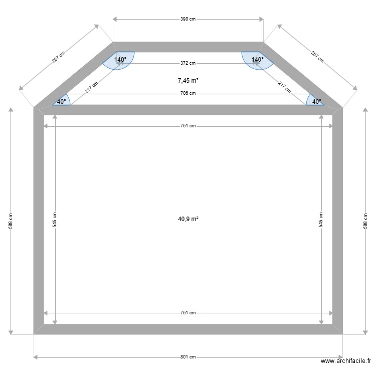 ML25001235 . Plan de 4 pièces et 112 m2