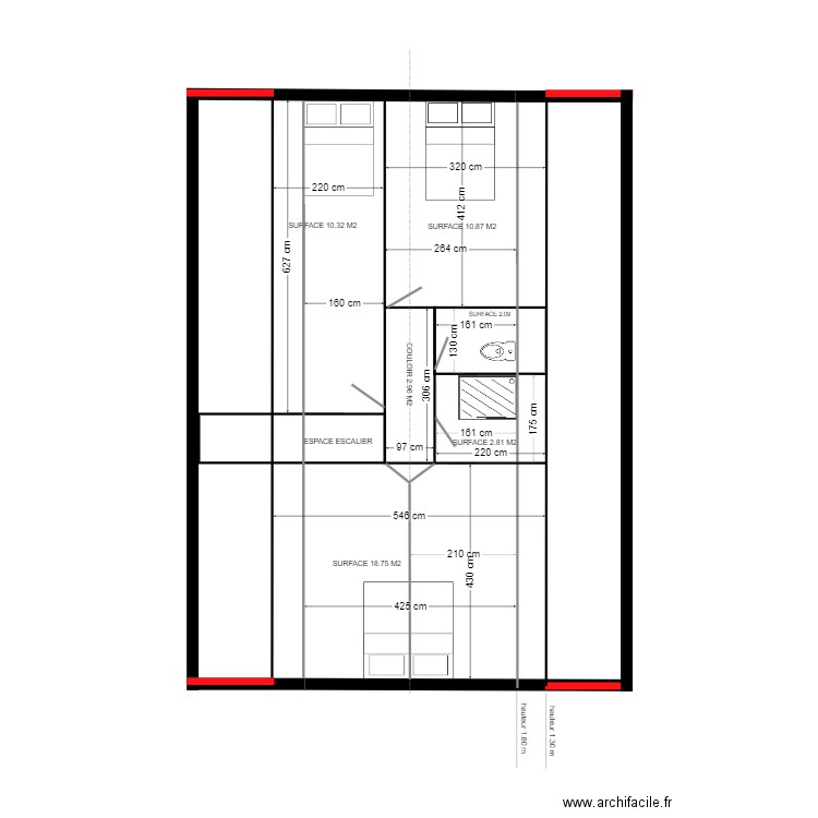 amenagement combles. Plan de 0 pièce et 0 m2