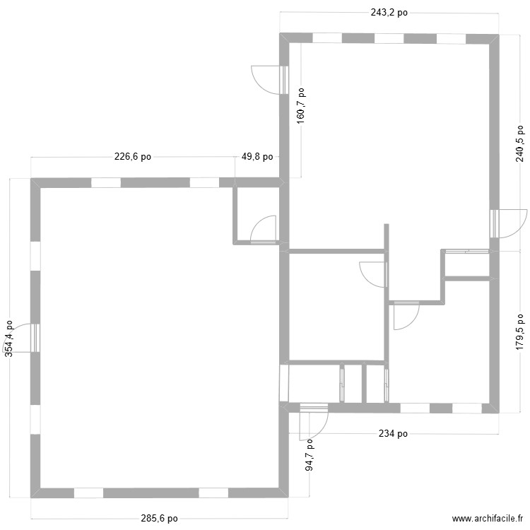 Bi Gen. Plan de 5 pièces et 113 m2