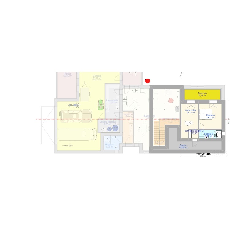 ToArchitect (variante2). Plan de 19 pièces et 350 m2