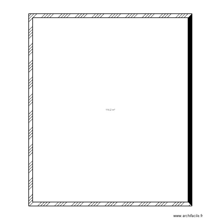 ali. Plan de 1 pièce et 114 m2