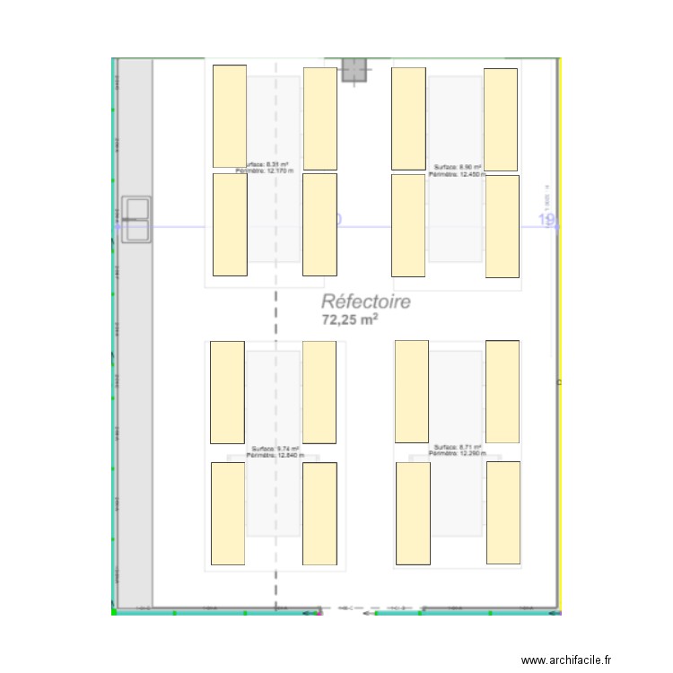 SOCABI - MONS REFECTOIRE. Plan de 0 pièce et 0 m2