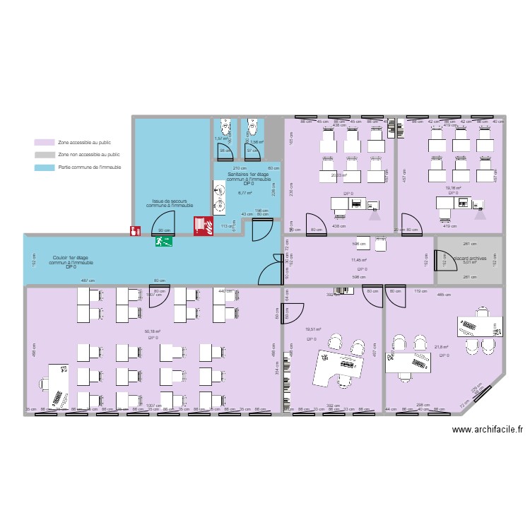 8-C VILLEURBANNE DANS L'EXISTANT MODIFIÉ. Plan de 13 pièces et 192 m2