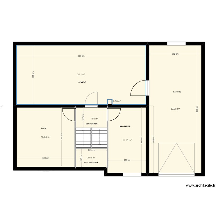 maison serge. Plan de 18 pièces et 198 m2