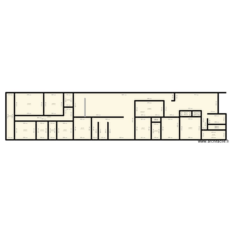 PLAN PROV R + 1 BIS 2 CHBS. Plan de 20 pièces et 264 m2