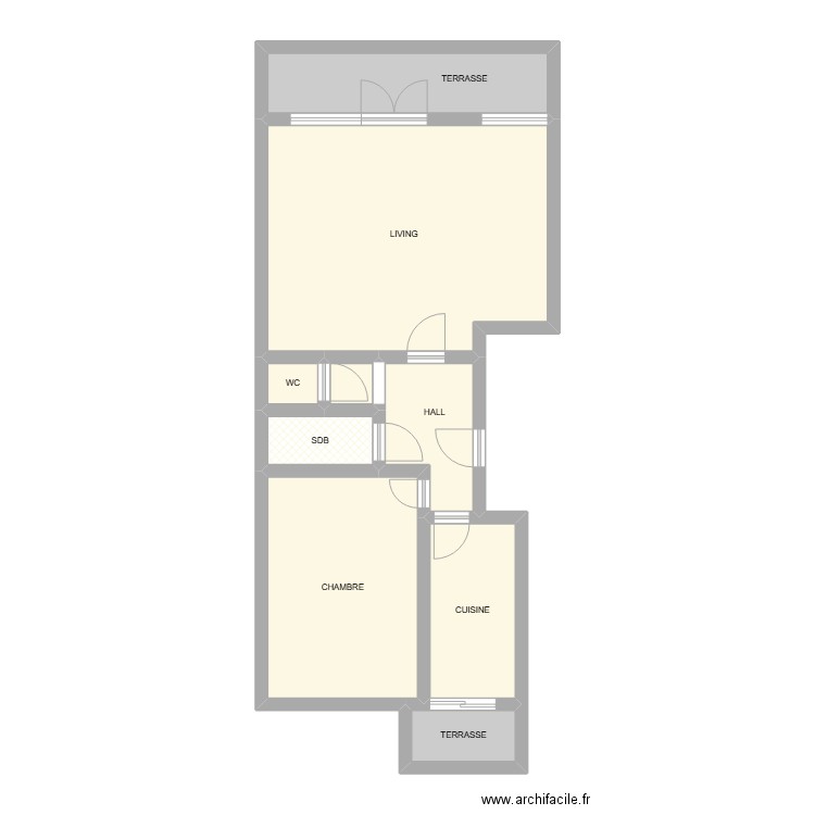 HERRONIERE 102. Plan de 9 pièces et 68 m2