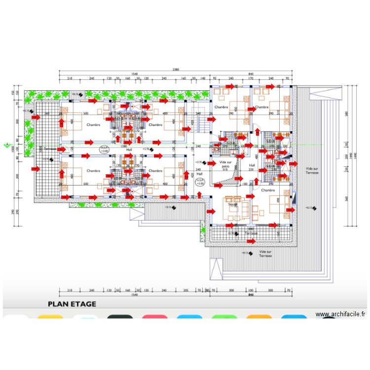 mesures cloisons. Plan de 0 pièce et 0 m2