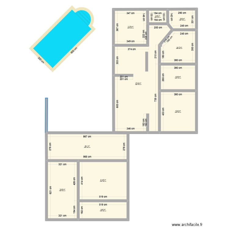 maison ok 01/2025. Plan de 11 pièces et 182 m2