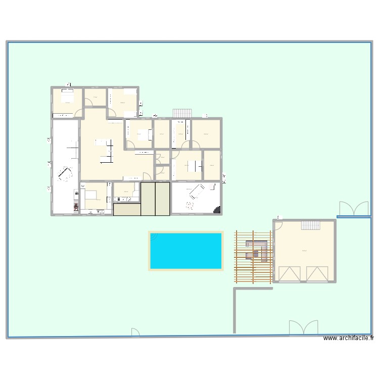 ENVIRON 260 MCarrés. Plan de 37 pièces et 2873 m2