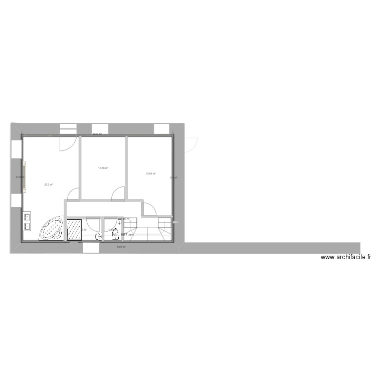 PLAN RDC AUX COTES. Plan de 15 pièces et 115 m2