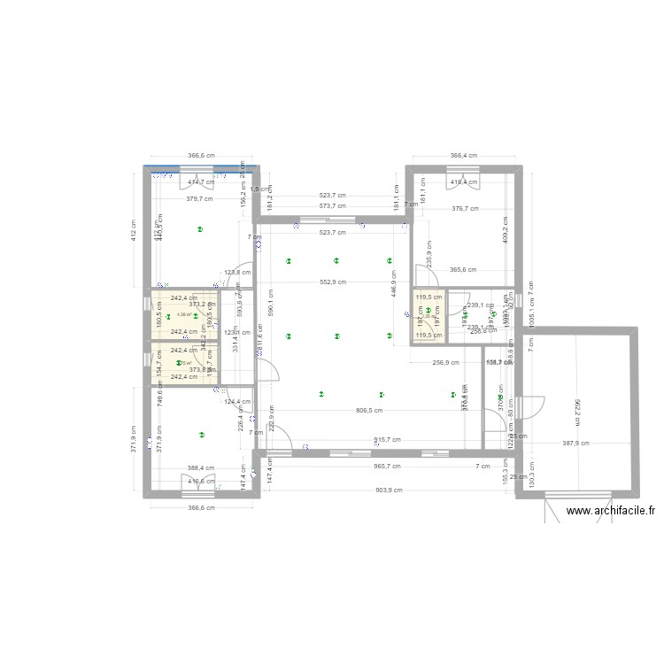 dordogne. Plan de 3 pièces et 10 m2