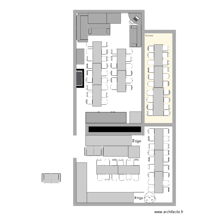 Sainte Christine V1. Plan de 2 pièces et 21 m2