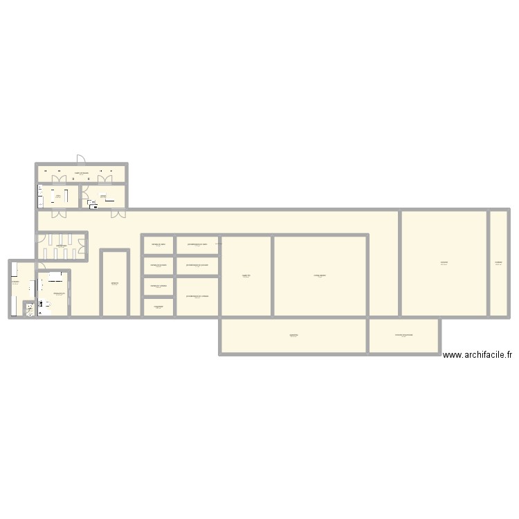 plano cocina. Plan de 22 pièces et 582 m2