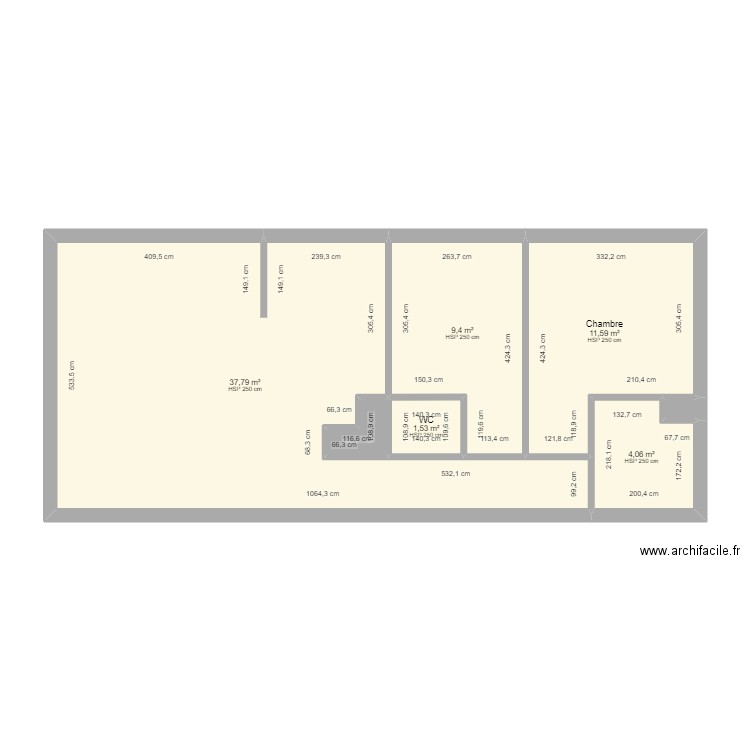 MISCHLER. Plan de 7 pièces et 65 m2