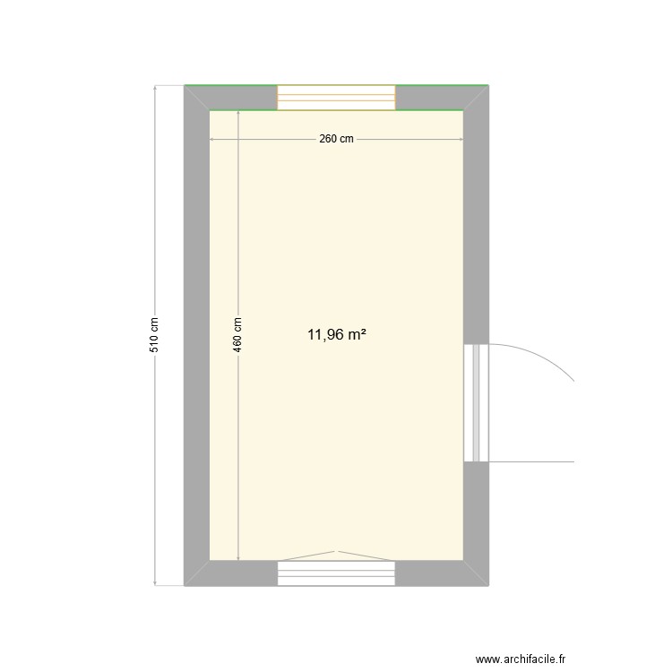 Dessus Cabanon. Plan de 1 pièce et 12 m2