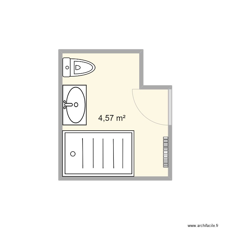 BILLY Catherine. Plan de 1 pièce et 5 m2